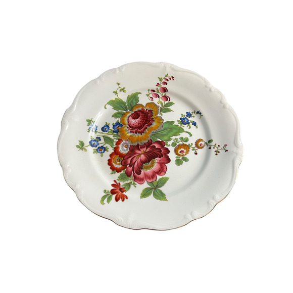 Vintage Gloria Fine Porcelain Bayreuth West-Germany 10" Plate Floral - Picture 4 of 4